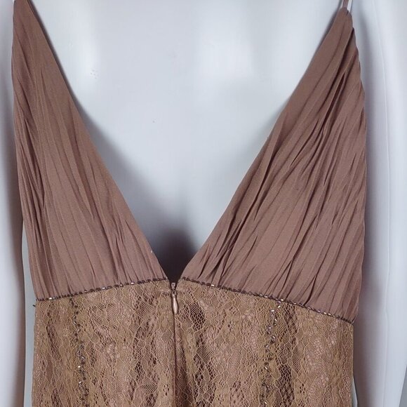 Lane Bryant Plus Size 16 Brown Lace Maxi Dress NWT Formal Gown Evening Wedding - Picture 5 of 12